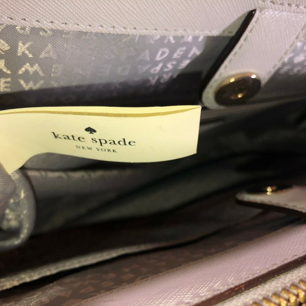 Kate Spade NY Charlotte Street Reena Tote Bag Stone Ice Gray Shoulder Purse - Picture 10 of 16